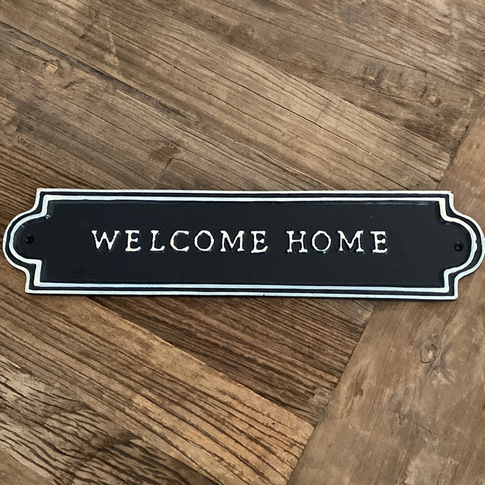 Hearth & Hand Magnolia WELCOME HOME Metal Sign Made in India EUC